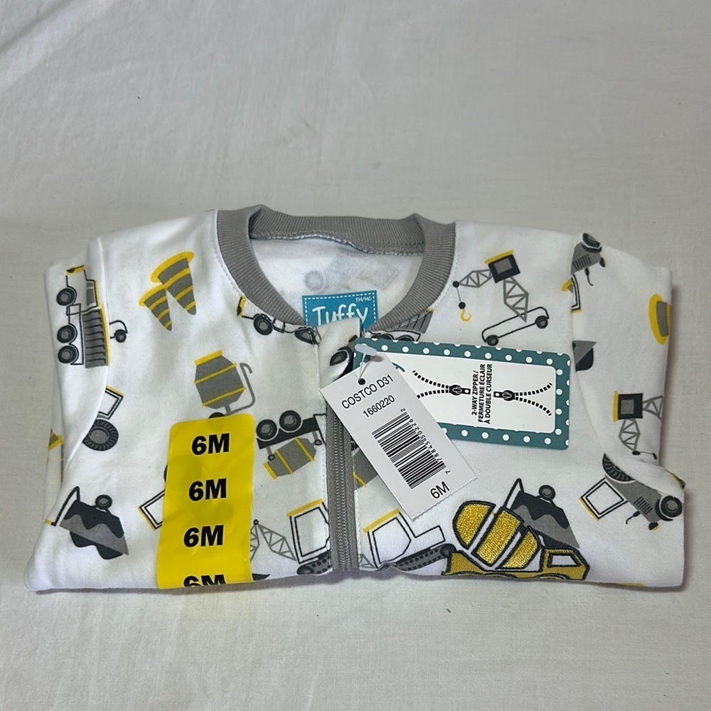Tuffy - NWT - Baby Construction Theme Onesie Sleeper